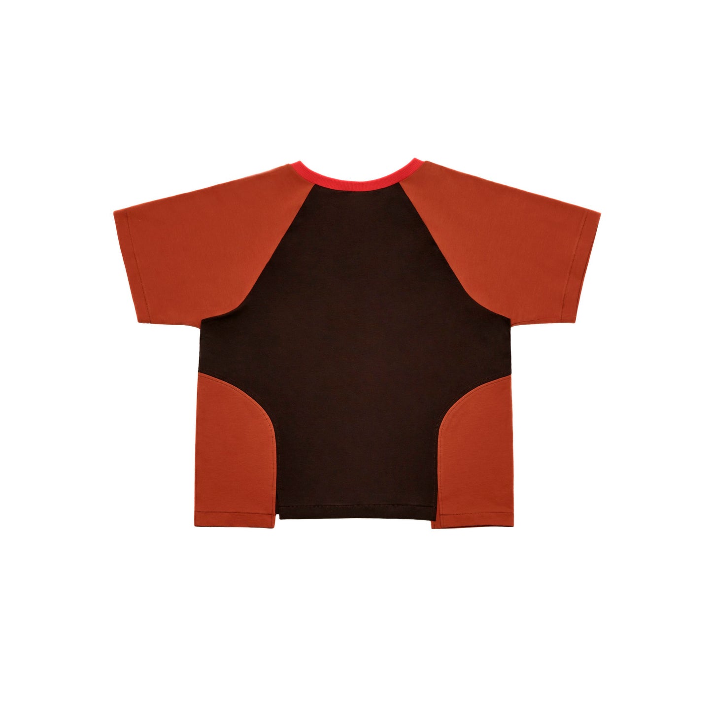 SKP CONTRASTED BROWN TEE